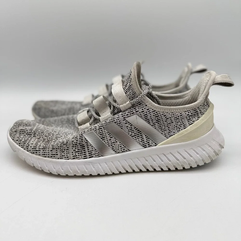 Adidas Mens 13 Kaptir Cloudfoam Running Shoes Grey White EE9514